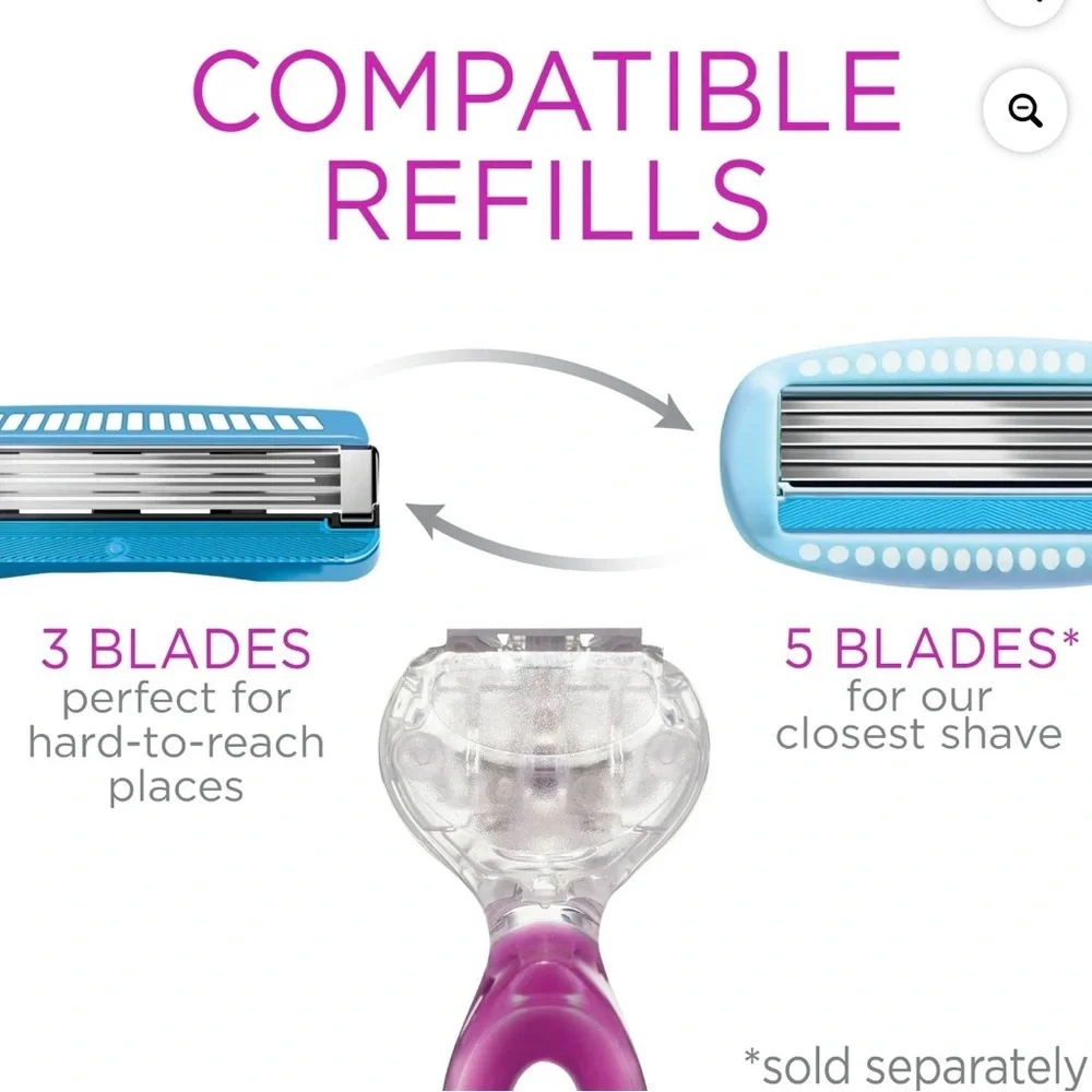 Schick Hydro Silk 3 Razor  & 3 Schick Hydro Silk 3 Razor Blade Refills